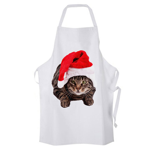 Christmas Cat Chef’s Kitchen Apron