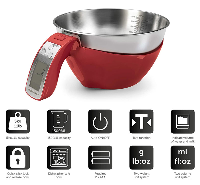 Morphy Richards 3-in-1 Digital Kitchen Scales