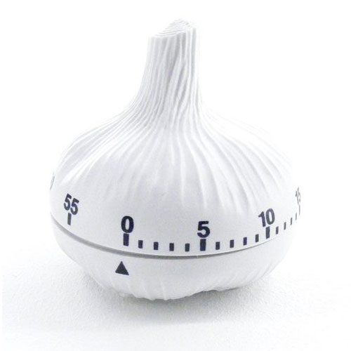Novel kitchen timer – Garlic design