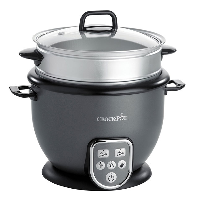 Crock-Pot Digital Rice Cooker, 1.8 L - Gun-Metal Grey