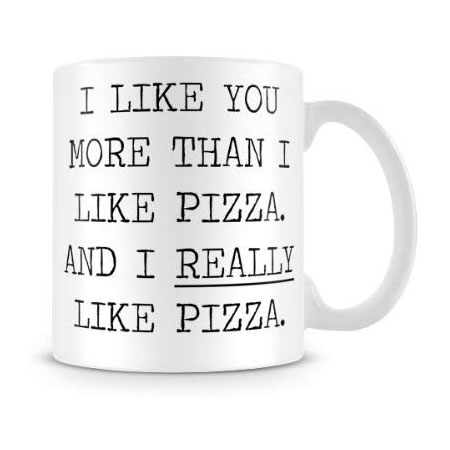 Cute Valentine's Day Printed Mug - Pizza