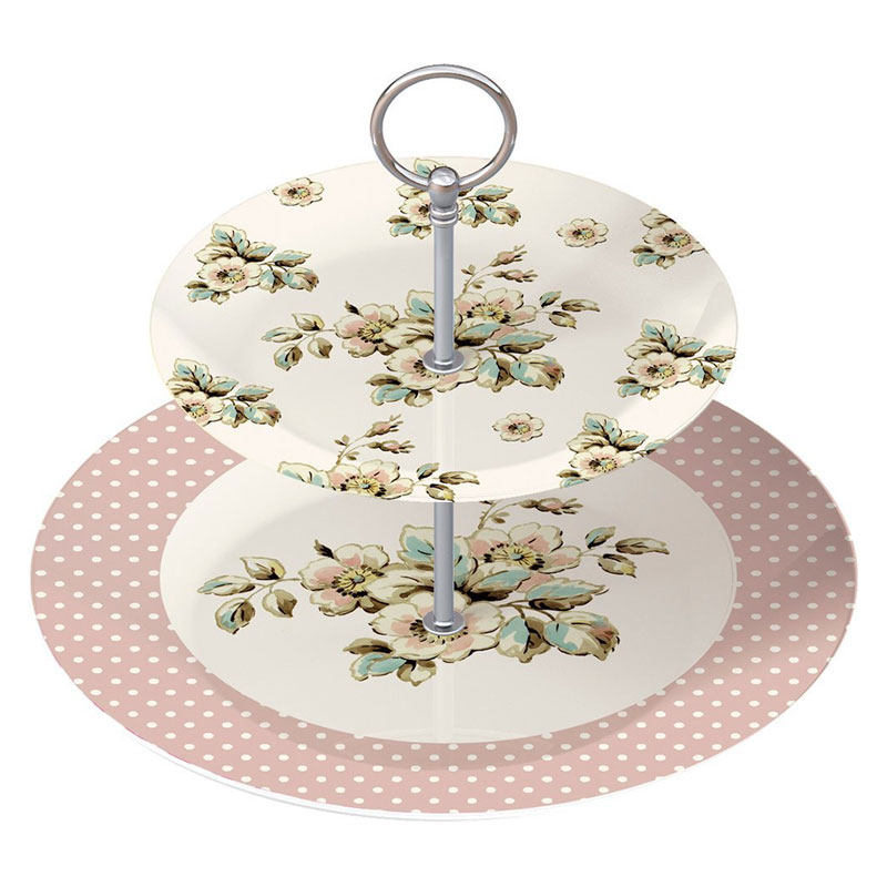 Creative Tops Katie Alice Cottage Flower Vintage inspired 2-Tier Cake Stand