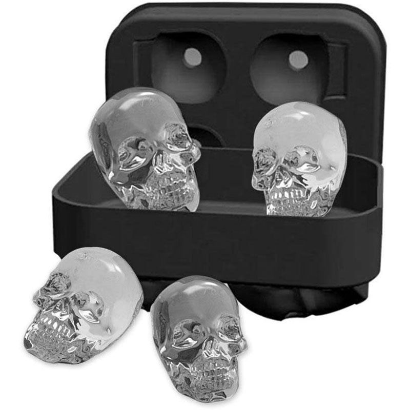 Skull 3d ice cube mould