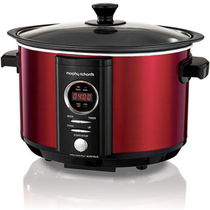Morphy Richards Sear and Stew Slow Cooker red