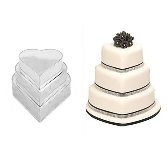 3 Tier Professional Heavy Duty Heart Shaped Wedding Cake Tins