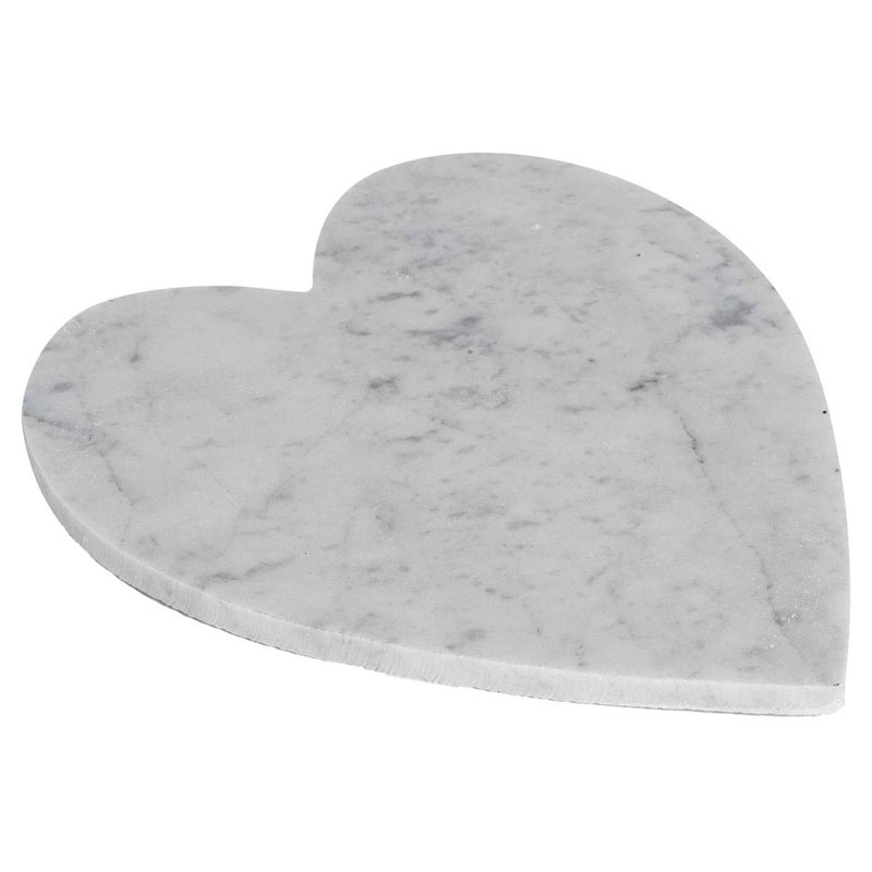 Argon Tableware Heart Shaped Marble Kitchen Chopping Board