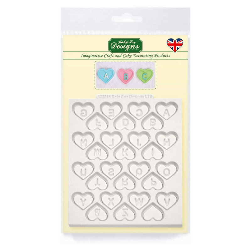 Love Heart Alphabet Design Mat Silicone Mould for Cake Decorating