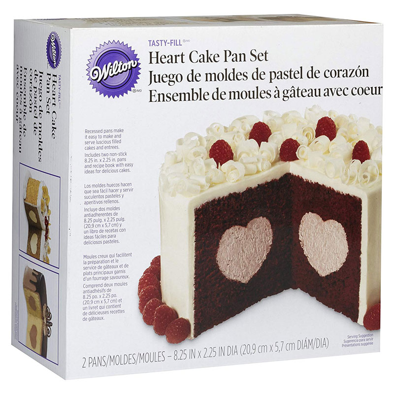 Wilton Mini Tasty-Fill Set 4 Stampi Per Mini Torte Farcite – Acciaio Antiaderente, 10x3 Cm