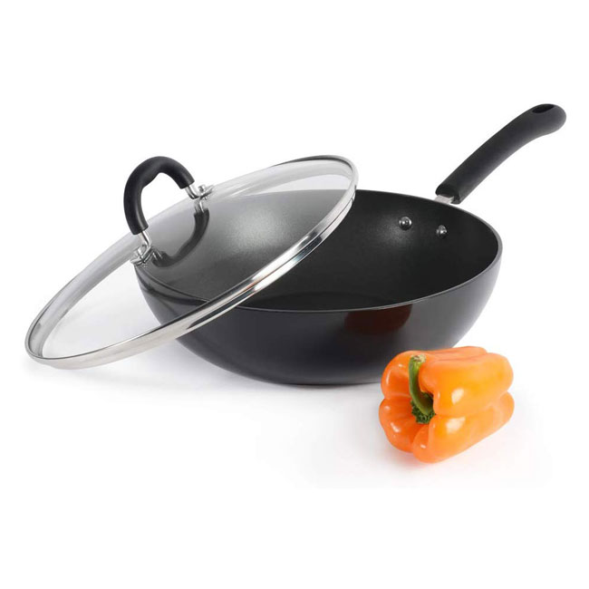 ProCook Gourmet 28cm Non-Stick Induction Wok with Lid