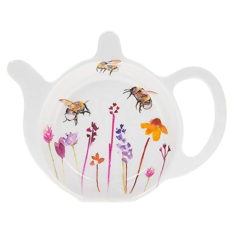 Teabag Tidy Rest with Water Colour Busy Bees Design by Jennifer Rose Gallery