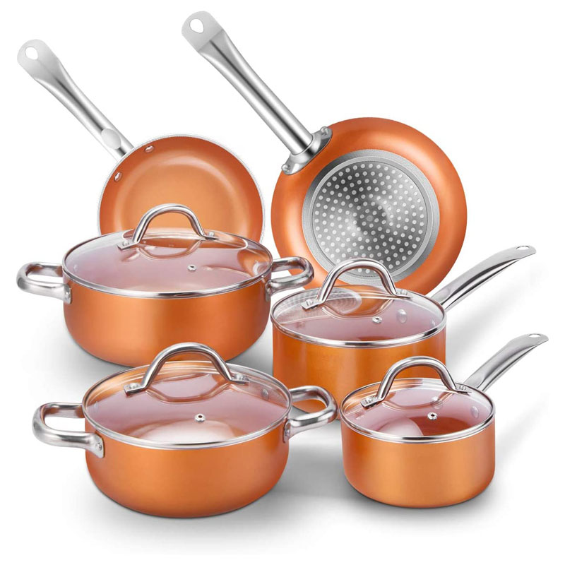 CUSIBOX 6 Piece Cookware Pans & Pots Set 