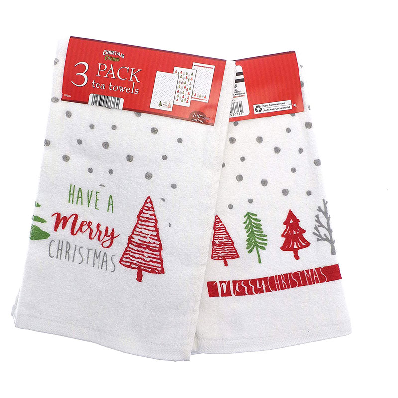Cooksmart 1571 Christmas Winter Wonderland Pack of 3 Tea Towels