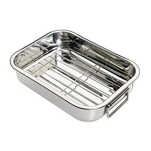 Menax Stainless Steel Roasting Tin with Rack 35cm