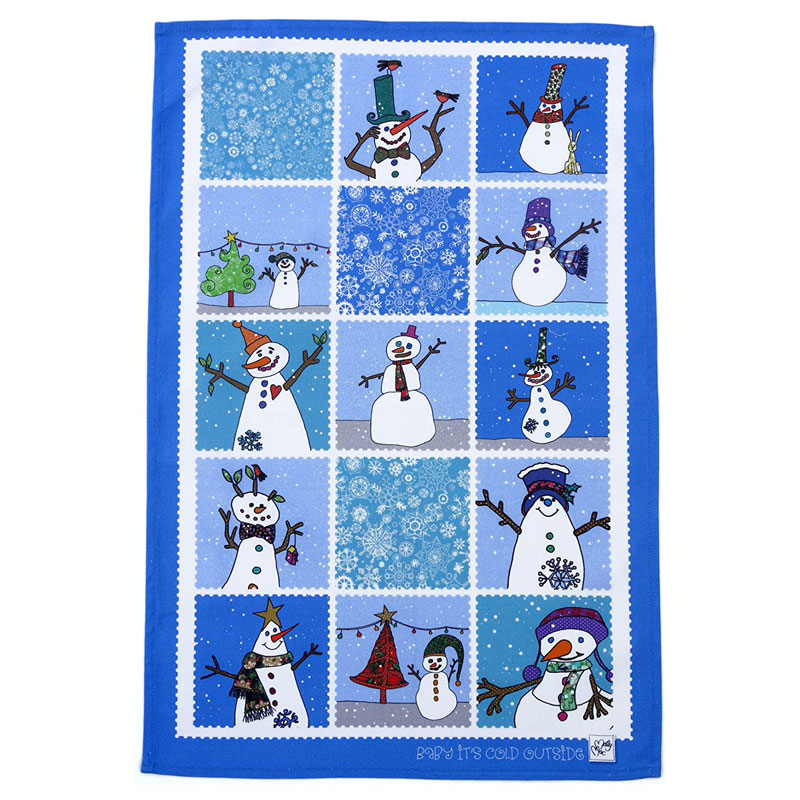 MollyMac Snowman Christmas Tea Towel