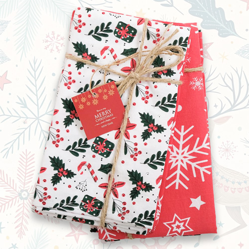 Christmas Themed Tea Towels Pack of 2