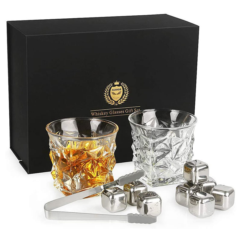 Kollea Crystal Whisky Stones and Glasses Gift Set