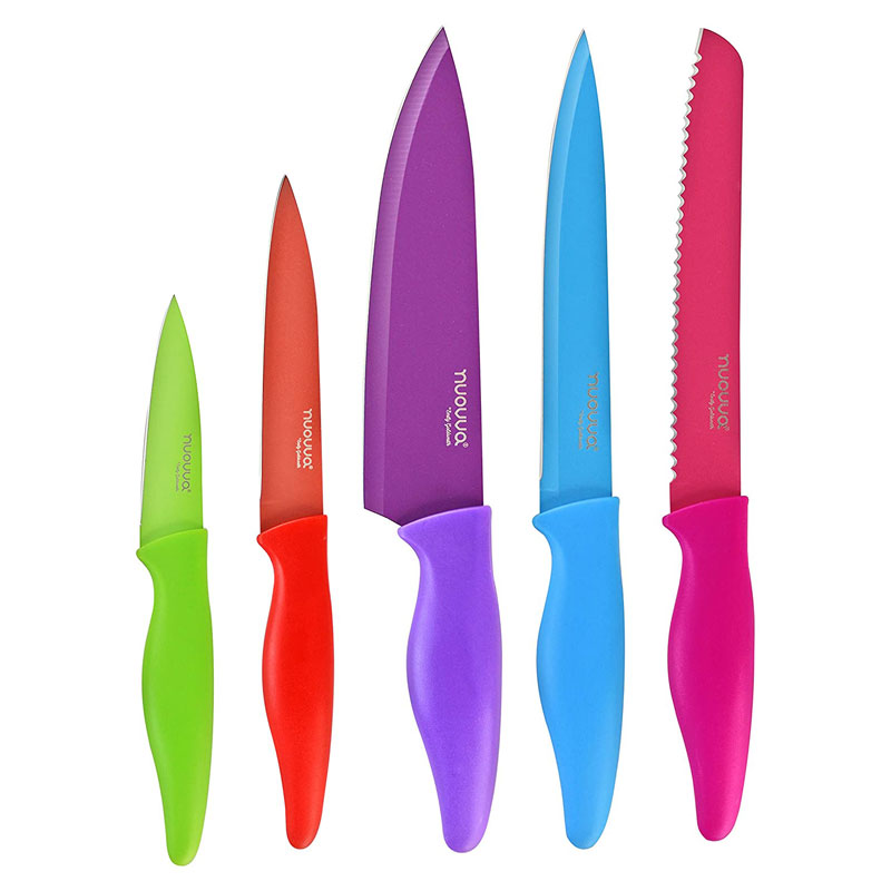 Nuovva Colour Coding 5 Piece Kitchen Knives Set