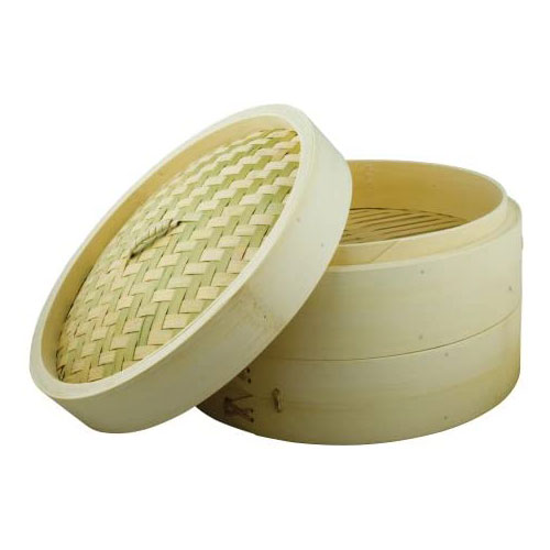 Dexam 25cm Bamboo Steamer Set With 2 layers and Lid