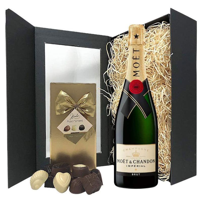 Moet and Chandon Champagne and Chocolates Gift Hamper Box